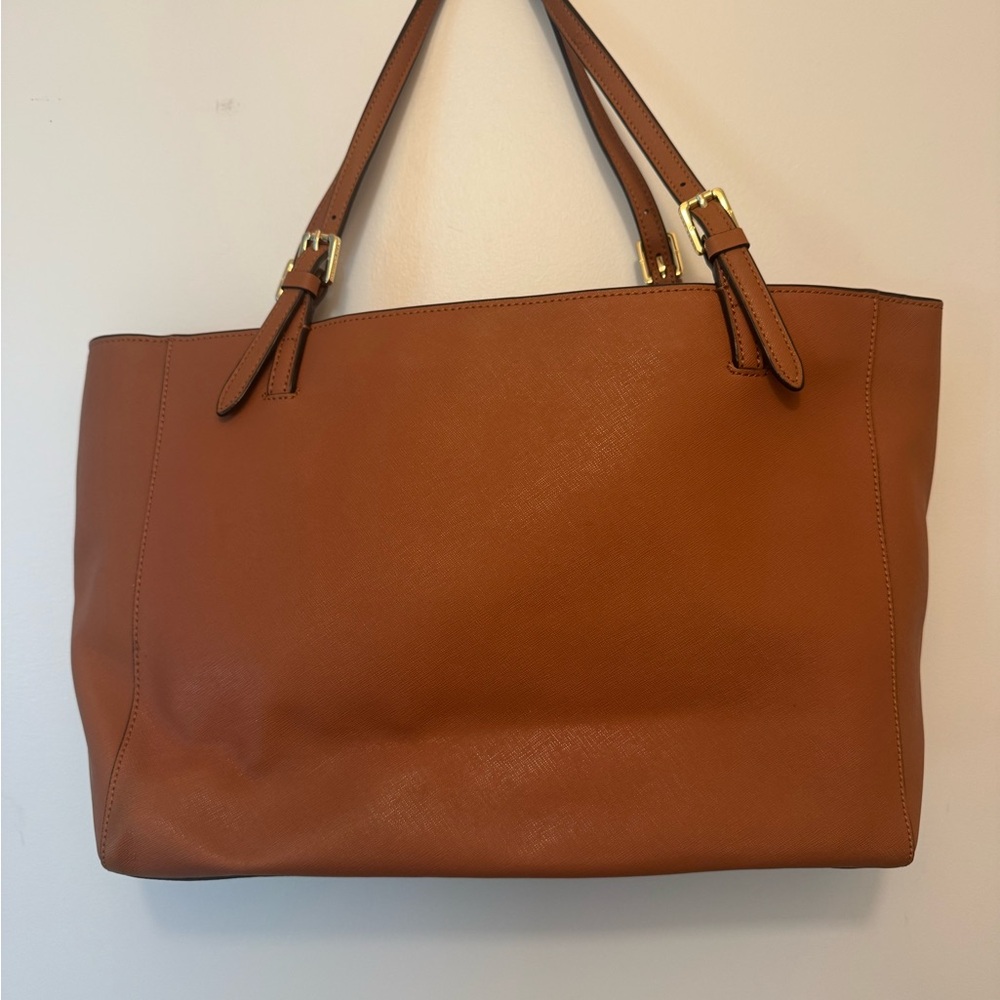 Tory Burch Brown Leather Robinson Tote - Picture 2 of 5